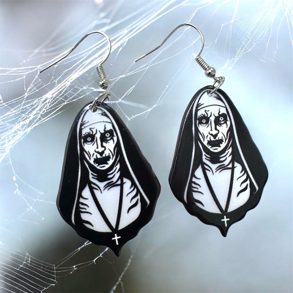 Black and White Gothic Earrings